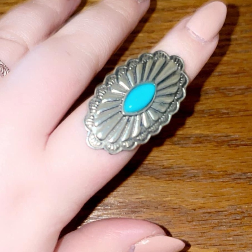 Large Faux Turquoise Ring